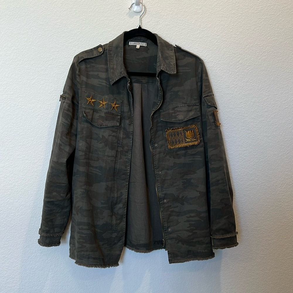 Willow & Clay Military Green Army Schacket Jacket Size XS